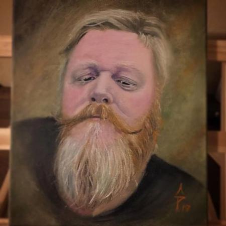 Chad Pelland - Oil painting of Mr Brad and his beard